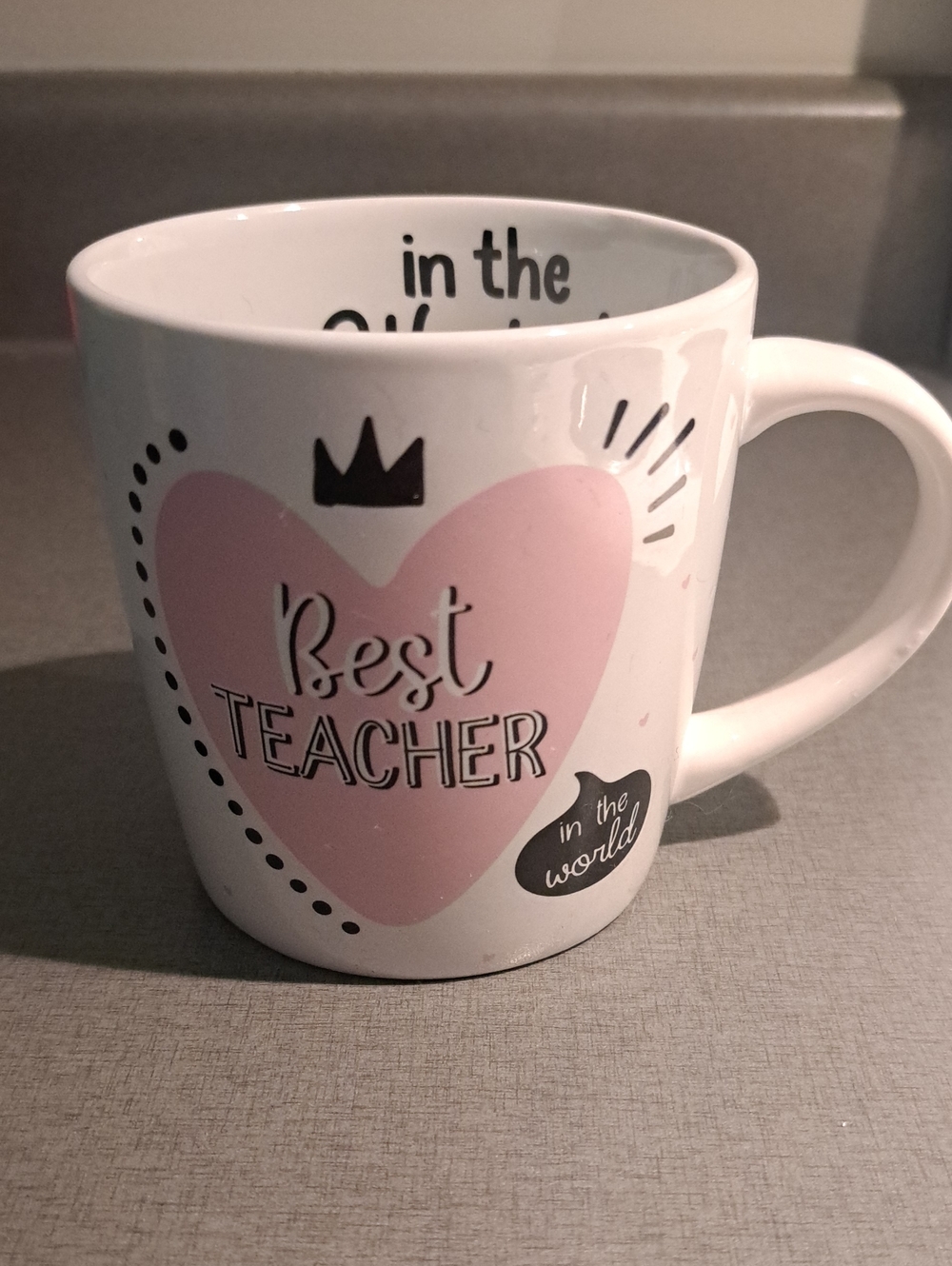 Casa Moderna “Best Teacher in the World” Mug Like New